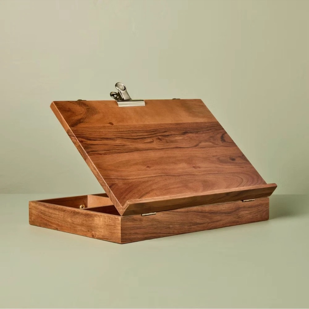 Wood Easel with Storage Wooden Box - Hearth & Hand with Magnolia BRAND NEW